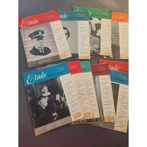 Etude Music Magazine 1953 Lot of 10 Sheet Music Books Advertising